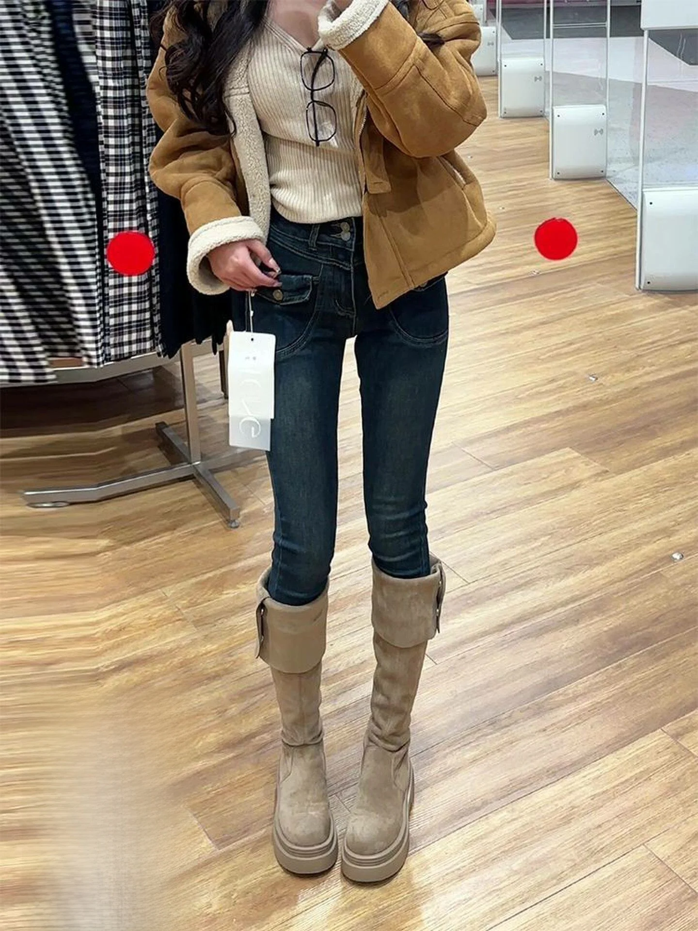 

Женские летние джинсы скинни с высокой талией и низкой посадкой, облегающие, с эффектом потертости, из тонкого денима, синие, новый стиль