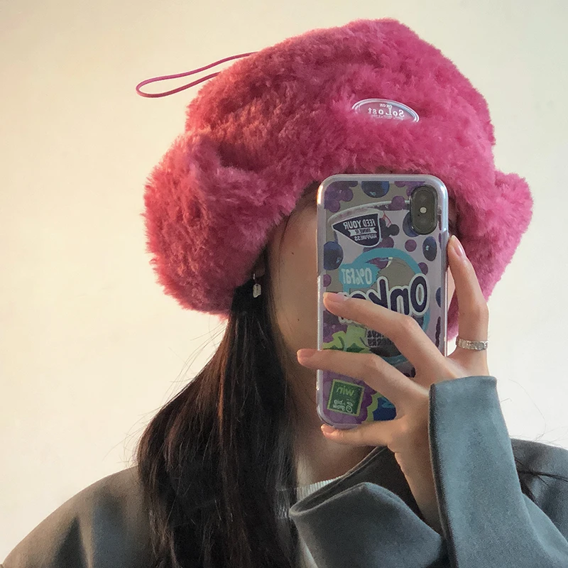 

Autumn and Winter Plush Lei Feng Hat Female Minority Color Two Wearing Ear Protection Flying Hat Outdoor Cold Fashion Warm Hats