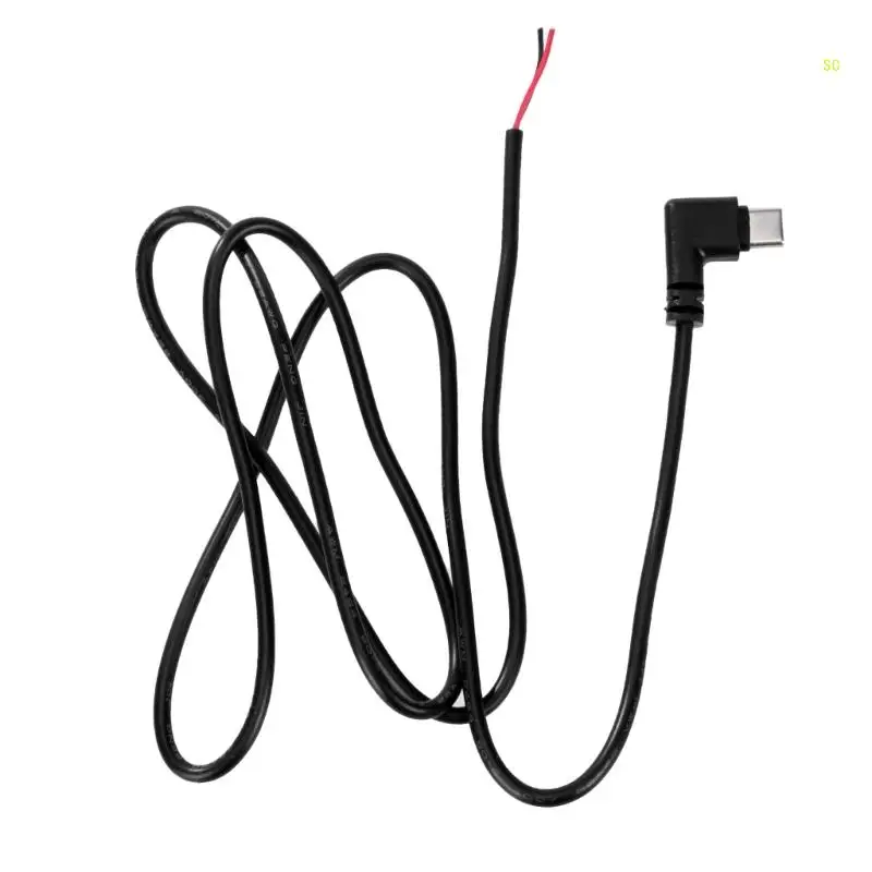 Cable alimentación extensión USB C macho para extremo abierto, 2 pines, 22AWG, para altavoz cámara, envío directo