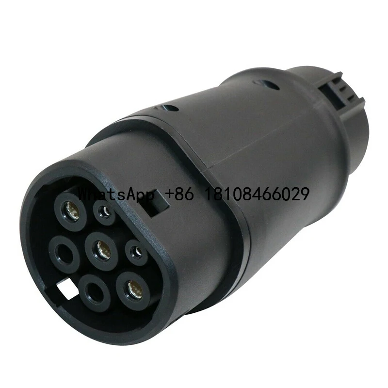 

Electric Vehicle Charging Adapter Barrel 32A EV Charger Socket Connector Type 1 to Type 2 SAE j1772 to IEC62196