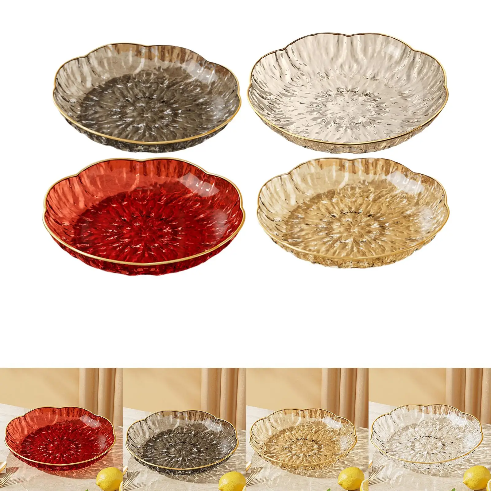 Clear Fruit Dish Transparent Dinnerware Fruit Bowl for Wedding Fruit Snack