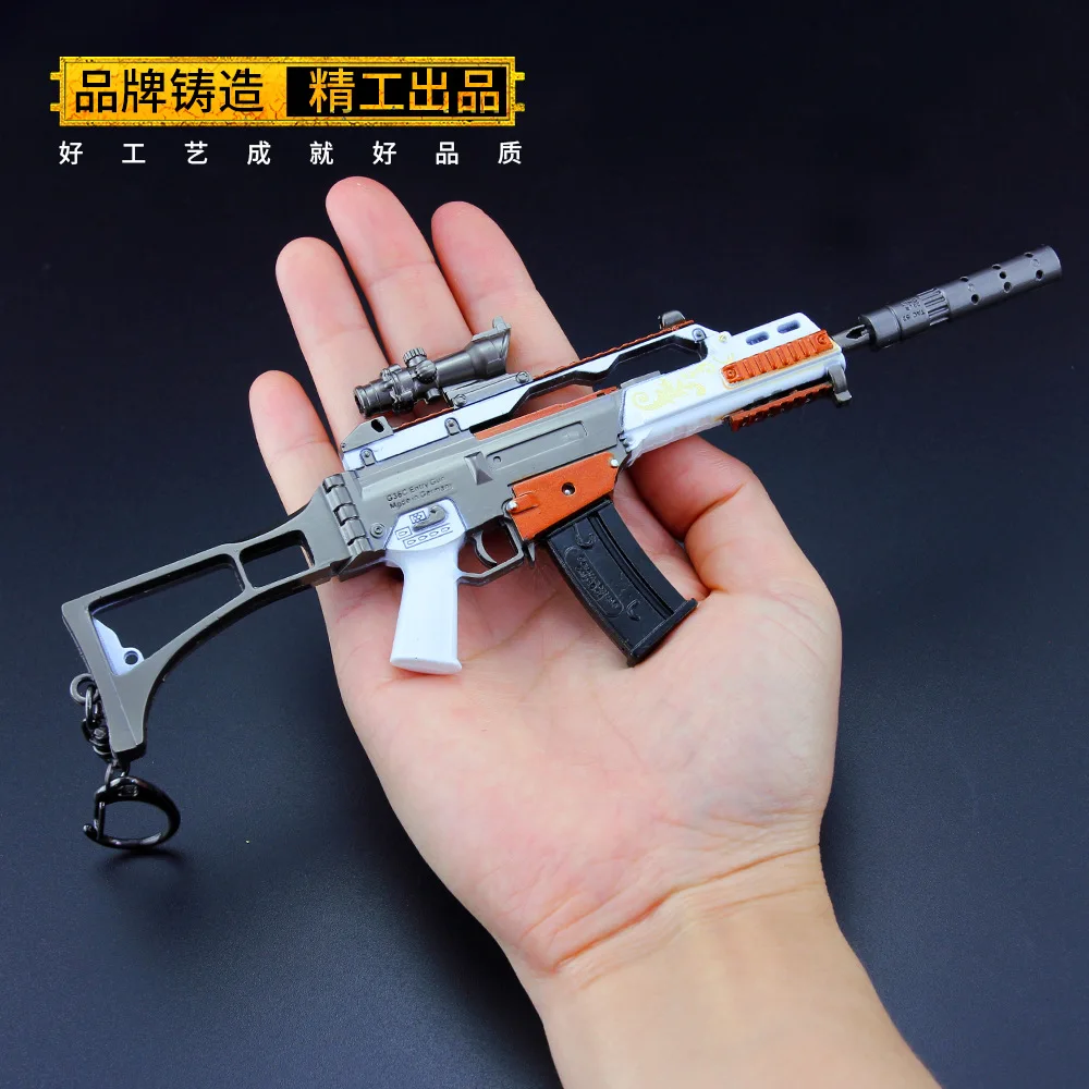 

20cm G36C Assault Rifle Entry Gun Metal Weapon Miniatures PUBG Game Peripheral 1/6 Equipment Accessorie War Military Soldier Boy