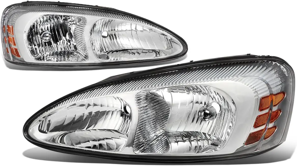

Headlights Assembly Compatible with 2004 2005 2006 2007 2008 Pontiac Grand Prix 7th Gen FT1 GT2 GTP, Driver and Passenger Side H