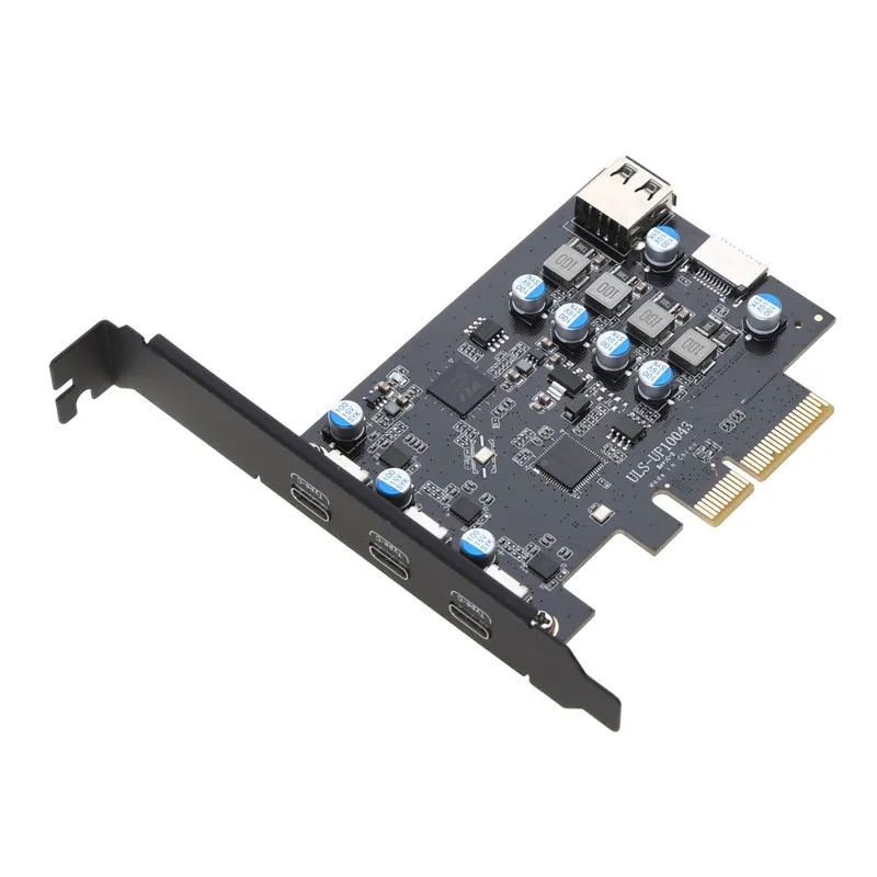 pci e para usb 32 cartao de expansao 32 gen2 20gpbs 3x tipo c 1x usb a 1x usb tipo e a key usb c pci express cartao 01