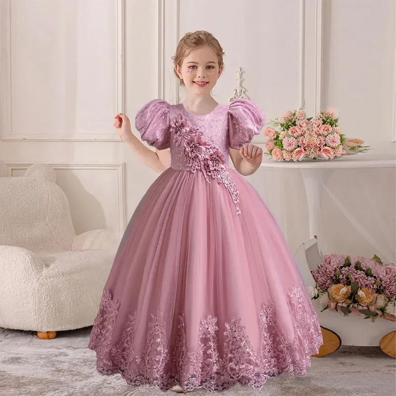 

Элегантное платье для девочки Белое платье для крещения, наряды на первый день рождения, праздничное платье для девочек, свадебное платье подружки невесты, фортепиано