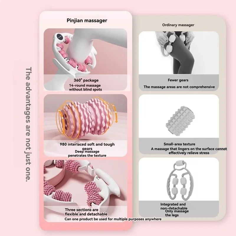 

ABUU-Anti Cellulite Roller & Lymphatic Drainage Massager For Contoured & Smoother Skin Tool For Sore Arms, Legs, Stomach