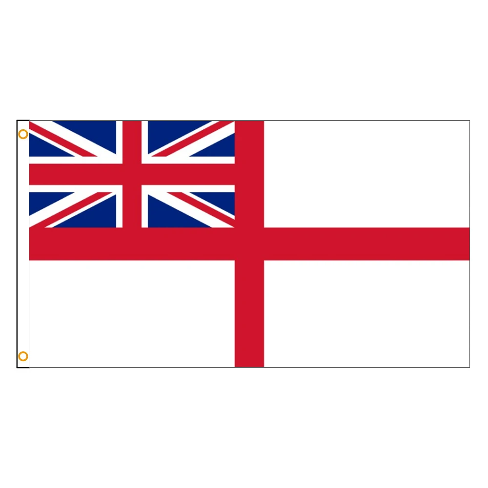 90*150cm Wtite Ensign British Royal Navy Funeral Flag