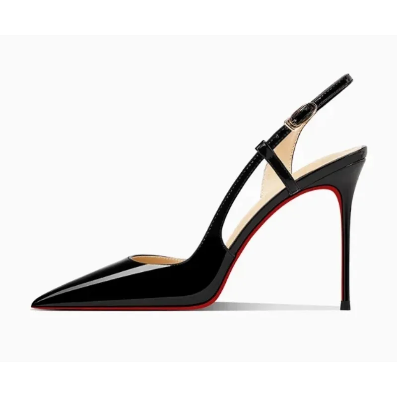 

White Patent Leather Design with A High-end and Non Tiring Foot Feel. 2025 New Pointed and Slim Heeled High Heels for Women