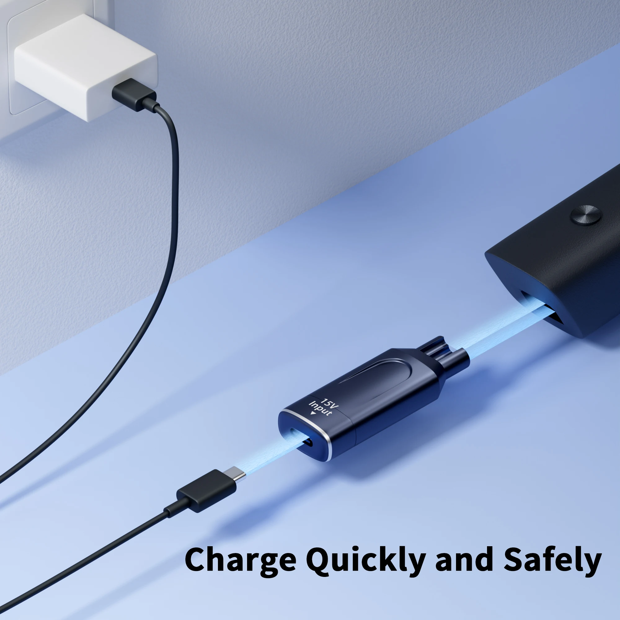 15 V Type-C Shaver Adapter Charging Converter for Philips One Blade Series 3000 QP6520 QP6530 QP6510 Electric Beard Trimmer - Image 2