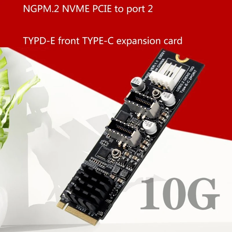 Trasferimento dati adattatore NGFF M.2 NVME PCIe a 2 USB Type-E Type-C