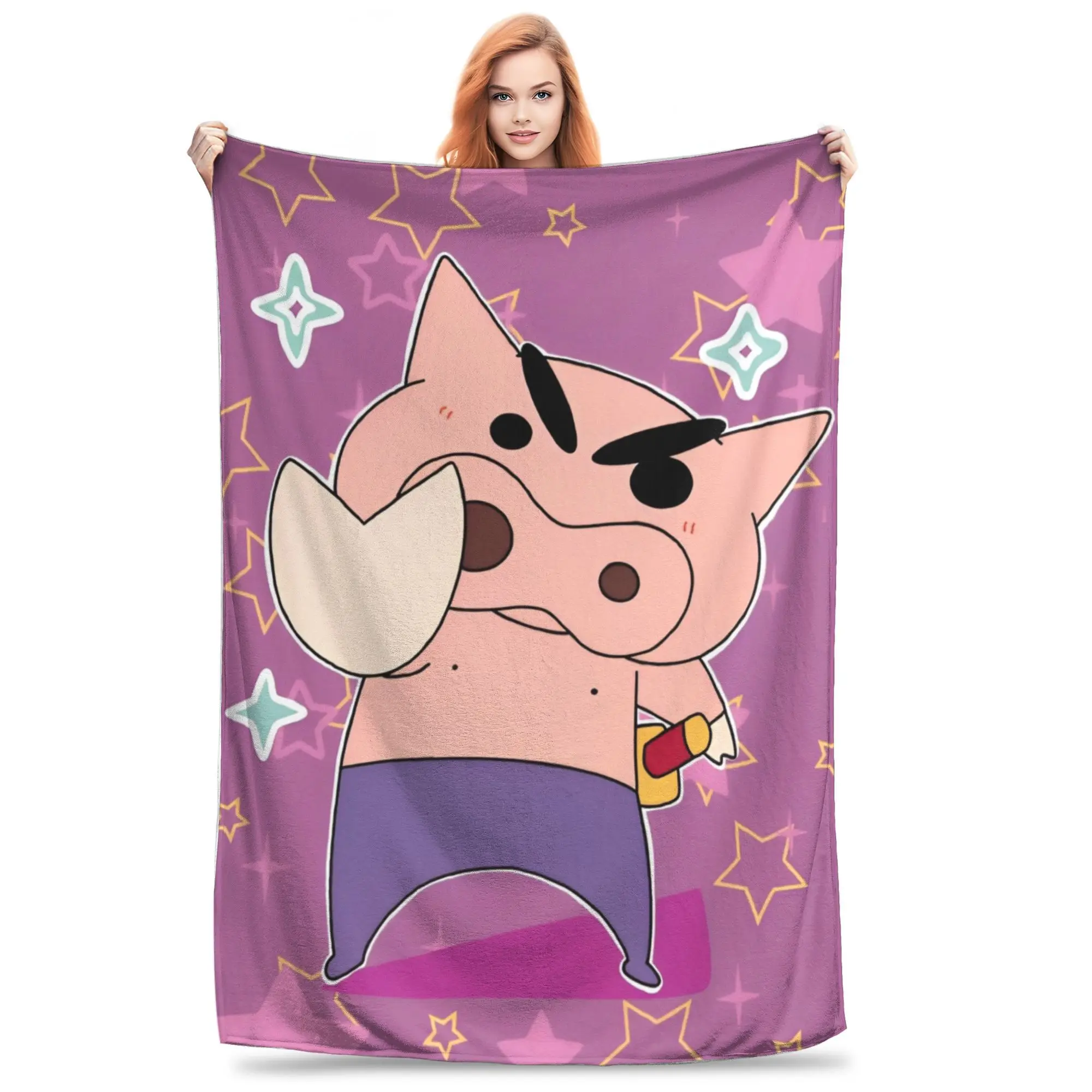 Buriburizaemon Blanket Multiple Sizes Super Soft and Warm anime cartoon Throw Blankets for Sofa Couch and Bed
