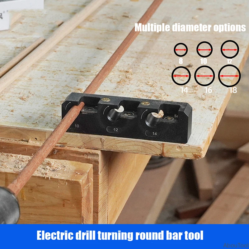 Electric Drilling Machine Round Rod Auxiliary Tool Square Bar Turning Round Rod Solid Wood Round Rod Long Wood Rod Processing