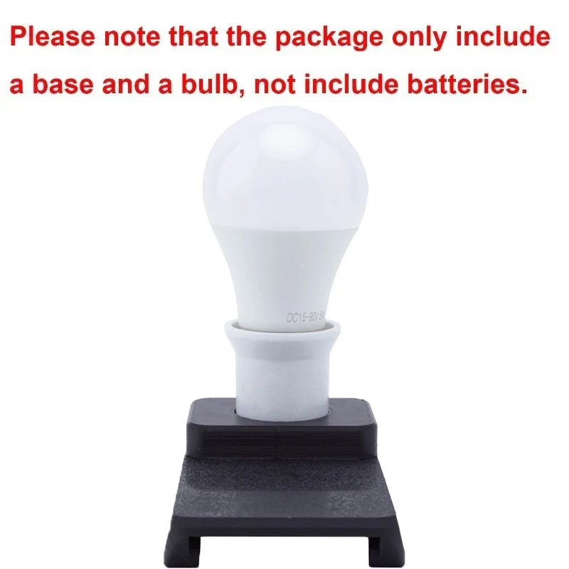 Portable E27 Base Interface LED Bulb Suitable for Greenworks 40V Lithium-ion Battery E27 Base Interface LED Bulb Emergency Light