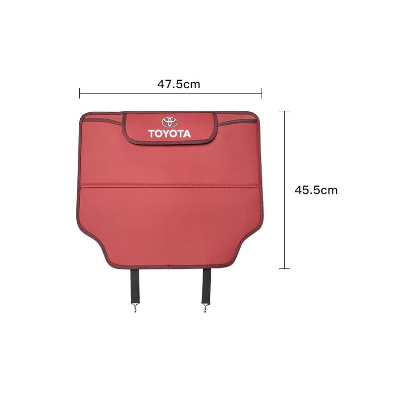 مسند ظهر لمقعد السيارة من جلد البولي يوريثان وسادة مضادة للركلة لسيارة Toyota TRD Fortuner Highlander Mark-X Mirai Hillix Picanto Super GR Yaris #2