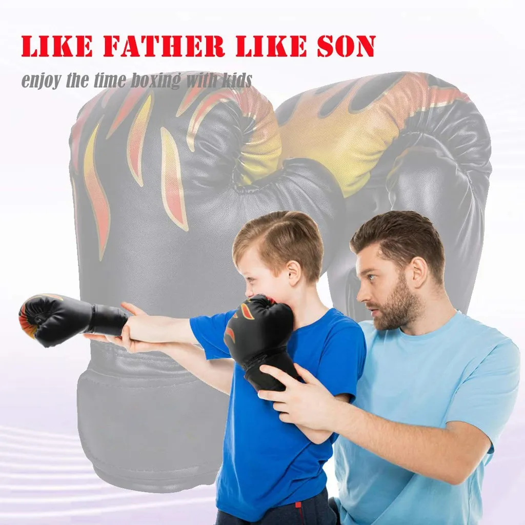 WOSWEIR 6OZ Kids PU Kick Boxing Gloves Punching Karate Muay Thai Guantes De Boxeo Free Fight MMA Sanda Training Equipment