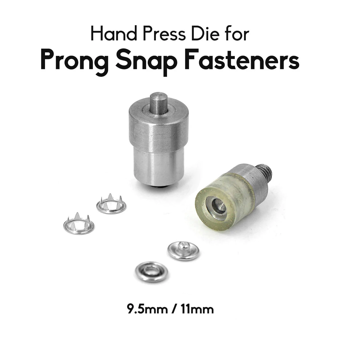 KALASO 1Set Prong Snap Fasteners Button Dies Mould Tool 9.5mm 11mm For DIY Craft Supplies