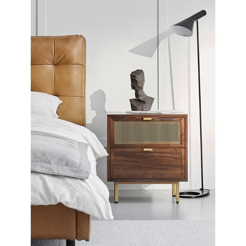 Light luxury urban solid  living room sofa sideboard, modern simple sideboard, American style bedroom storage bedside cabinet