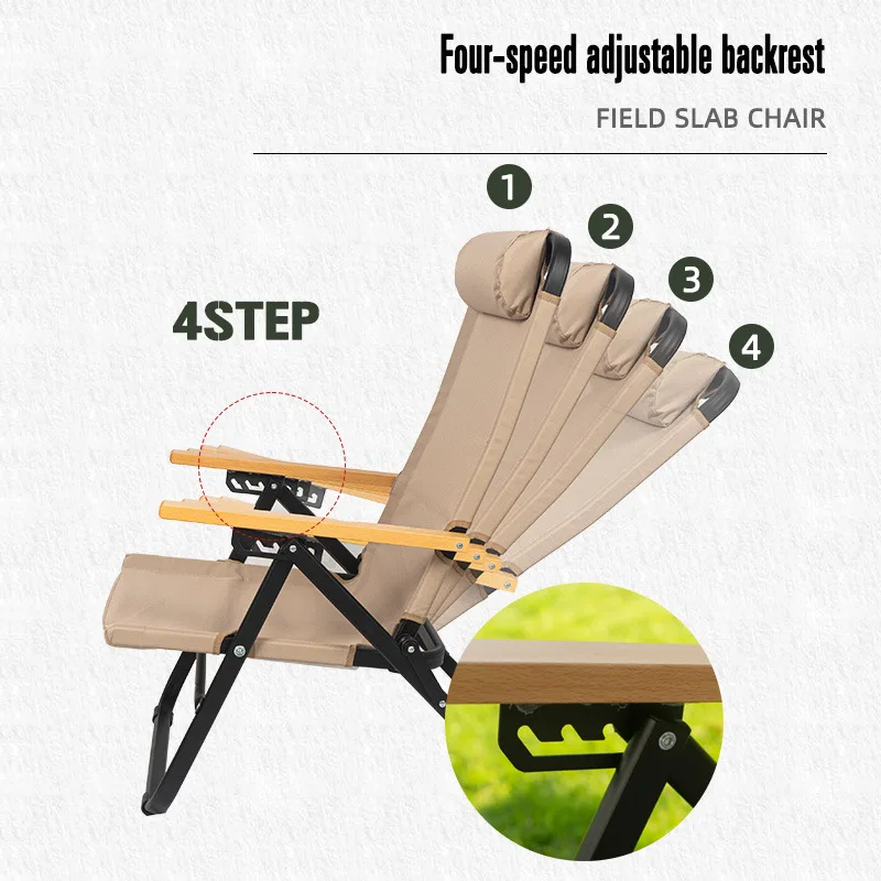 Silla plegable ultraligera para viaje, asiento con respaldo ajustable de alta carga al aire libre para acampar, playa, senderismo, Picnic y pesca,