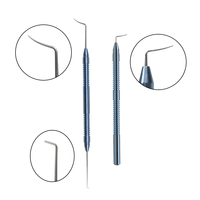 

Femtosecond Pull Hook Ophthalmic Hook Ophthalmic Instrument Eyelid Tools Titanium Alloy 2pcs/set