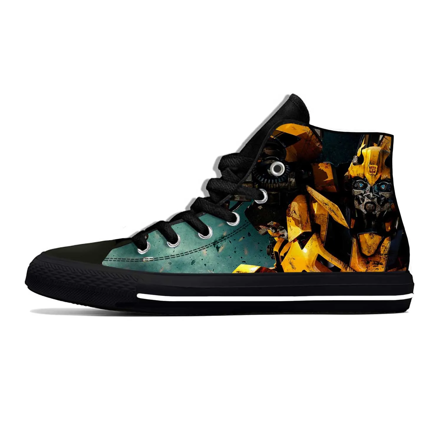 Baskets montantes légères et respirantes pour hommes et femmes, chaussures de gril décontractées Anime Cartoon Manga Comic Bumblebee aved, impression 3D