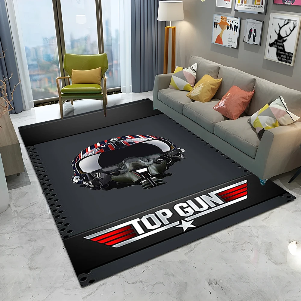 Top Gun Classic Movie Sign Tom Cruise Carpet Rug for Home Living Room Bedroom Sofa Doormat Decor,kid Area Rug Non-slip Floor Mat