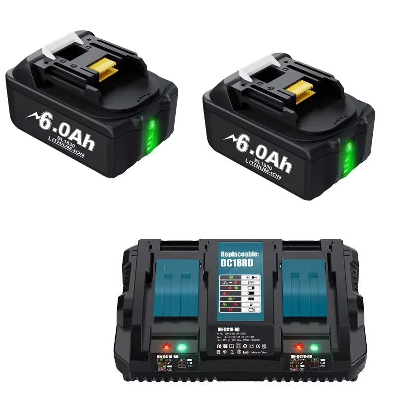 Voor Makita 18V 6.0Ah Oplaadbare Batterij, Voor Makita BL1830 BL1830B BL1840 BL1840B BL1850 BL1850B Power Tools Batterij