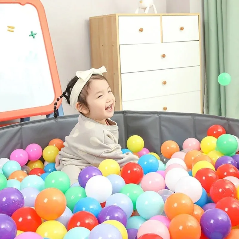 كرات حمام سباحة بلاستيكية ناعمة ملونة صديقة للبيئة - كرات لعب سميكة للأطفال الصغار ألعاب أطفال للخيام الخارجية والمنزل #2
