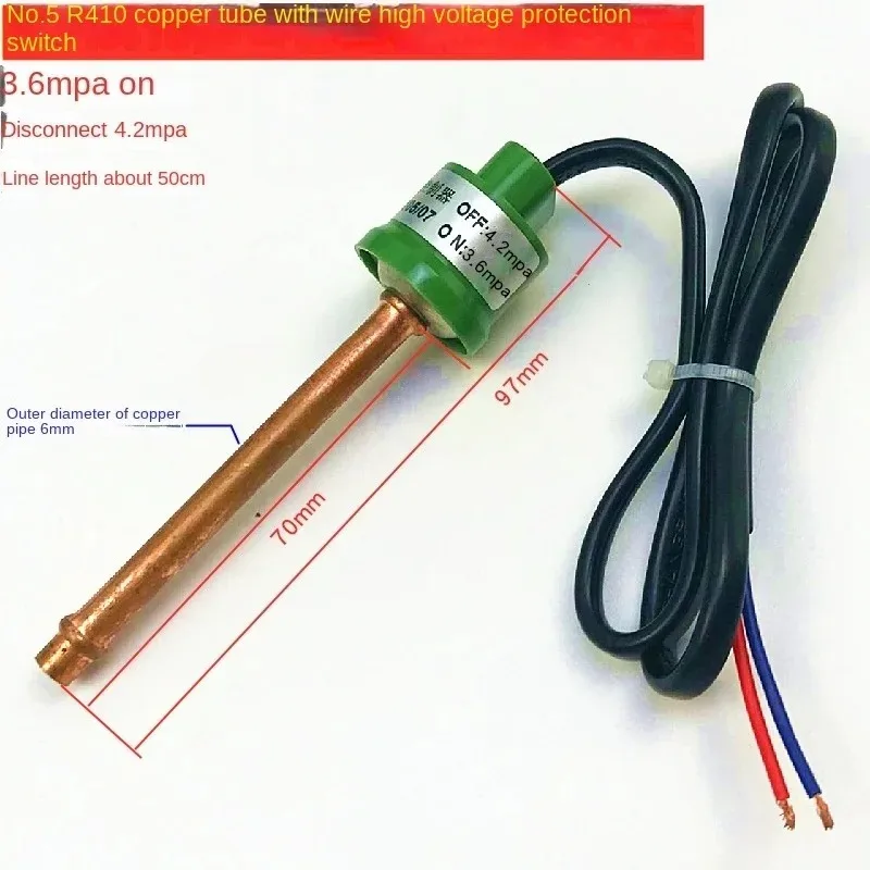 Protector adecuado para compresores de aire acondicionado, interruptor de presión n.° 5 R410 Alta Presión (desconectar 4.2 conectar 3.6)