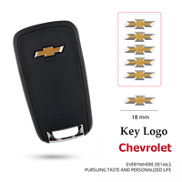 5/10Pcs Car Remote Key Logo Metal Emblem Stickers For Chevrolet Cruze Spark Captiva Suburban Silverado Camaro Corvette Malibu Co