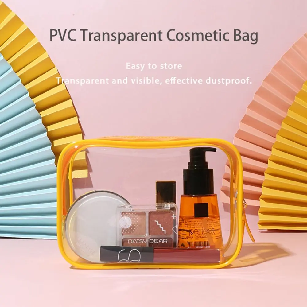 Saco cosmético transparente de grande capacidade Bolsa de lavagem Saco quadrado Sacos de maquiagem Casos de higiene pessoal Organizador de viagem Armazenamento