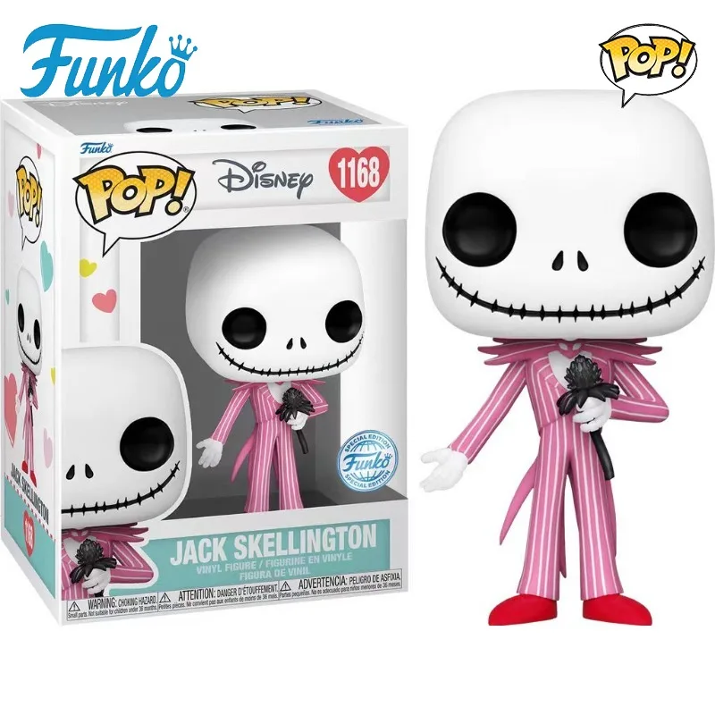 

Funko Pop Original Genuine Disney Anime Figure Jick Skellington 1168 Toys for Boys Girls Gift Collectible Model Ornaments