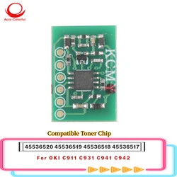 45536513 ~ 45536524 Compatibele Tonercartridge-Chip Voor Oki C911 C931 C941 C942 Printercartridge 38K 24K 45103725 ~ 45103728 Drum