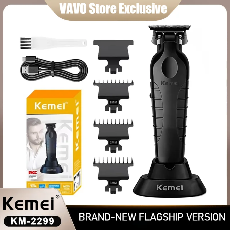 

Электрическая машинка для стрижки волос Kemei KM-2299D с зарядной базой, USB-зарядкой, для стрижки и груминга, для салонов красоты
