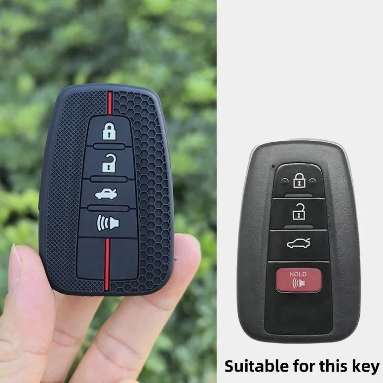 Silicone Car Remote Key Case Cover For Toyota Prius Camry Corolla CHR C-HR RAV4 Land Cruiser Prado Altis Key Protect Holder