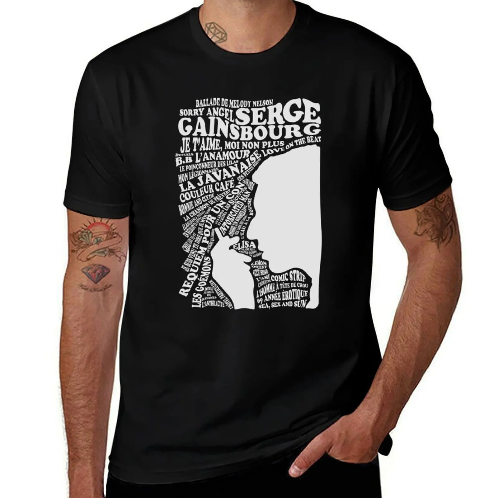 Серж Генсбур - Discographieessentiel T-Shirt мужские футболки для мужчин