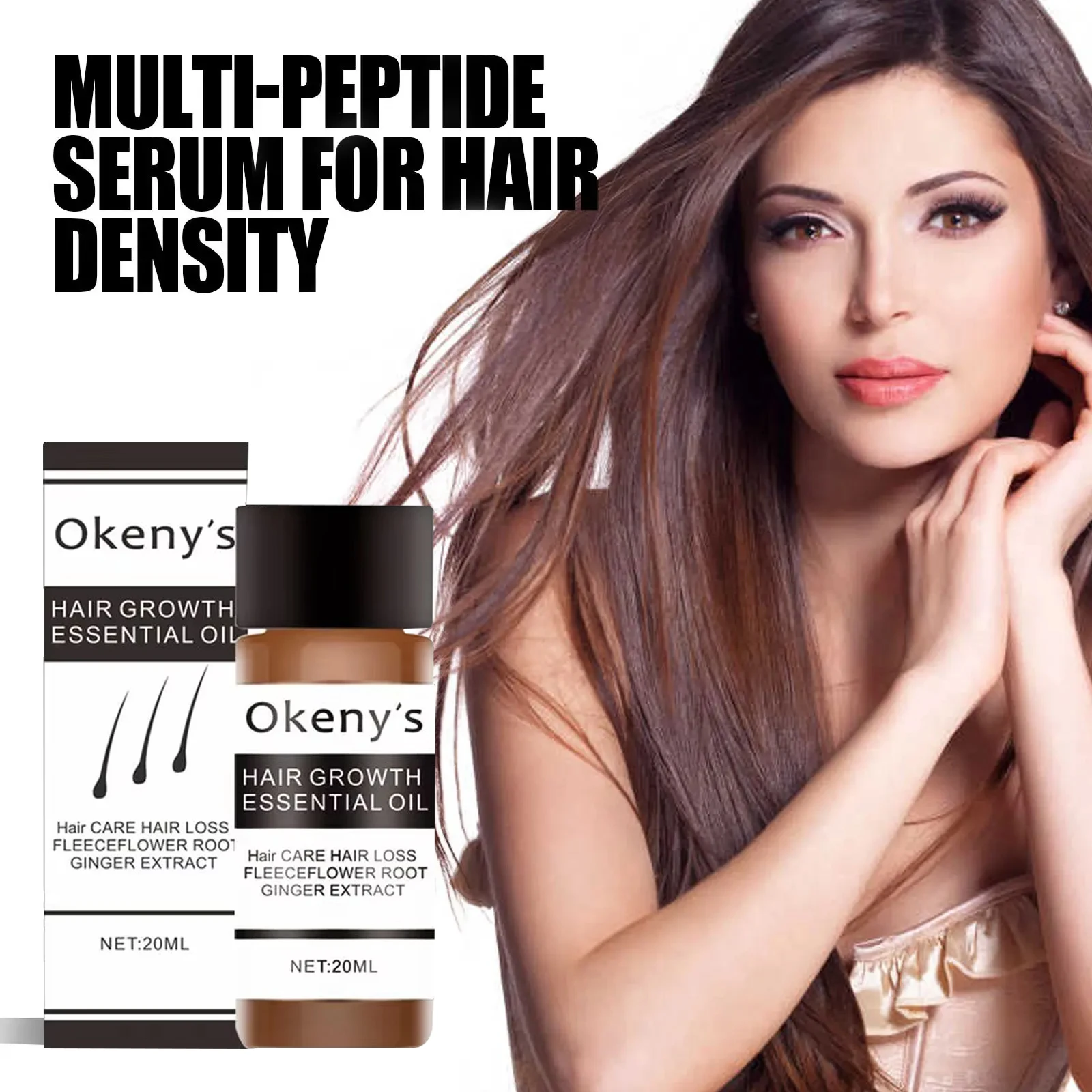 Okeny\'s Fast Powerful Hair Growth Essence Products Essential Oil Liquid Treatment Preventing Hair Loss Hair Care Andrea 20ml