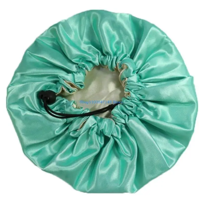 P88B غطاء الشعر غطاء الحرير النوم الأطفال القبعات الرباط قابل للتعديل قبعة الحرير الساتان #3