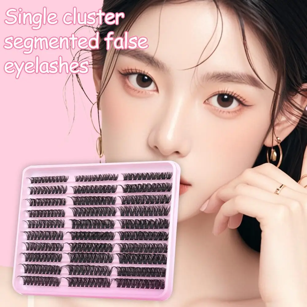 300 Cluster 60D/80D/100D Einzelne Wimpern Buch Cluster Cluster Home Extensions DIY Make-Up Falsche Wimpern Wimpern Extensio R1P0