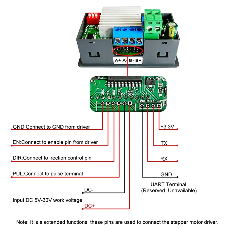 ZK-SMC02 Stepper Motor Driver Controller Integrated Board Forward/Reverse Pulse Speed Angle ControlModule for 42 57Motor CX