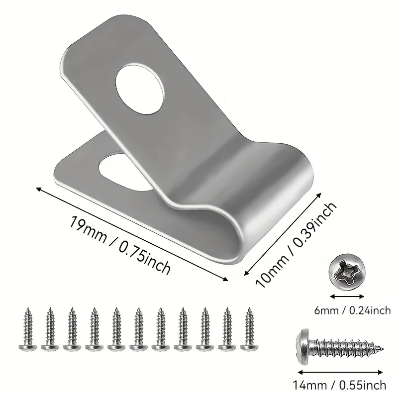 100 Sets Metall-Viehzaun-Clips, R-förmige Drahtclips zum Sichern und Ordnen von Drahtbündeln und zur Zaunbefestigung – Detail 4