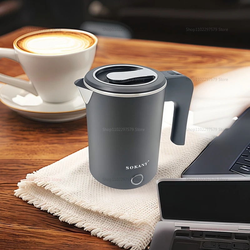 Portable 500ML Travel Electric Kettle Stainless Steel Water Boiler for Tea Coffee Hot Water Family Camping Kitchen Smart Kettle