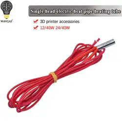 3D Printer Parts Cartridge Heater 12V 24V 40W 30W 6x20 Reprap Cable 100cm For J head Hotend V6 MK8 PT100 Heat Block WAVGAT