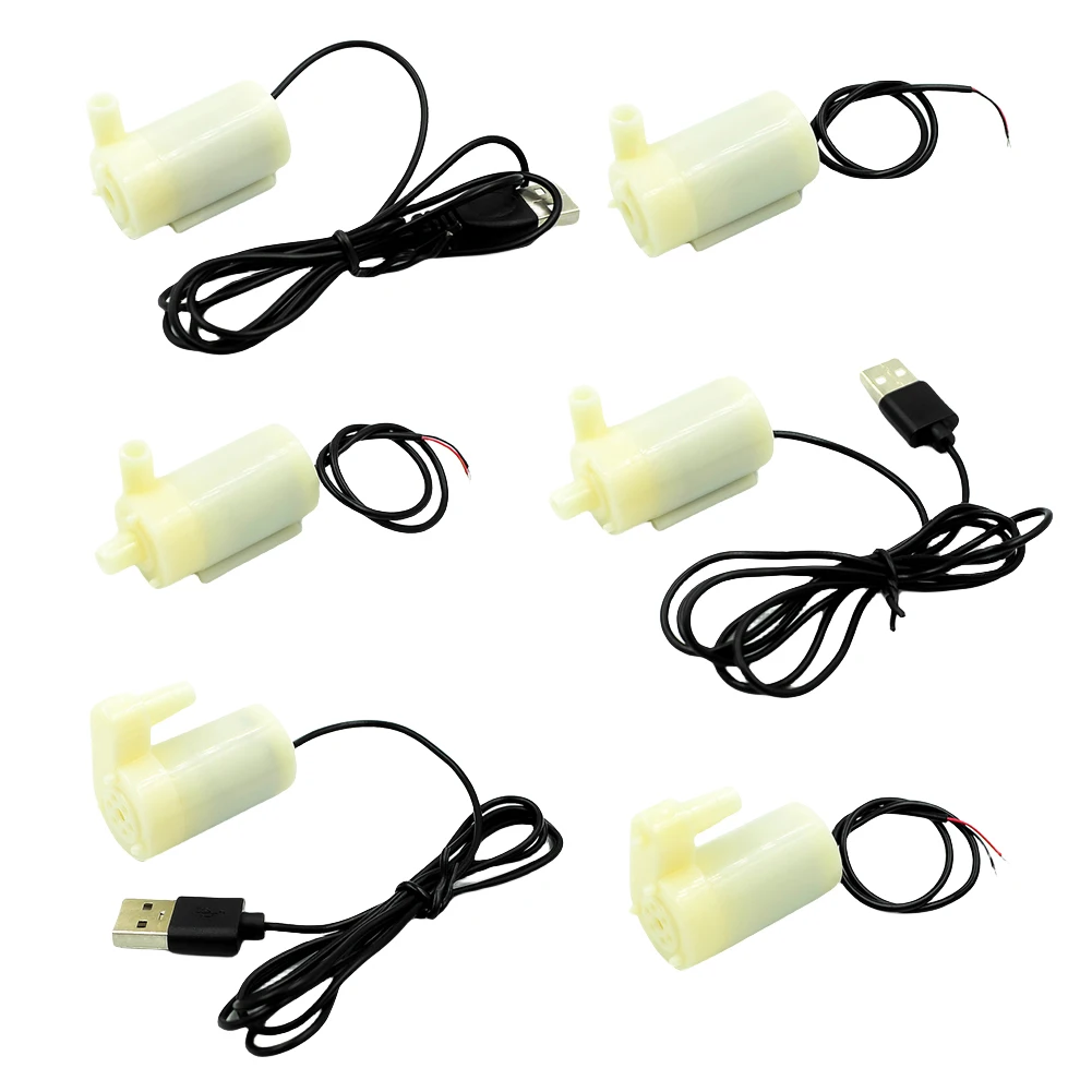 DC 3V 5V Mini Water Pump with Flexible Tubing Micro Submersible Motor Pump Silent for Fish Tank Fountain Aquarium Garden