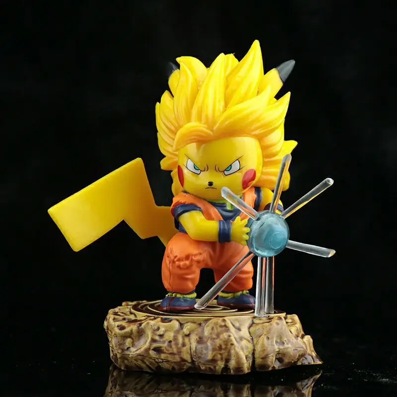 hot-sale-wukong-cosplay-pikachu-figure-pokemon-anime-model-cute-collectible-desktop-decoration-gift-for-fans