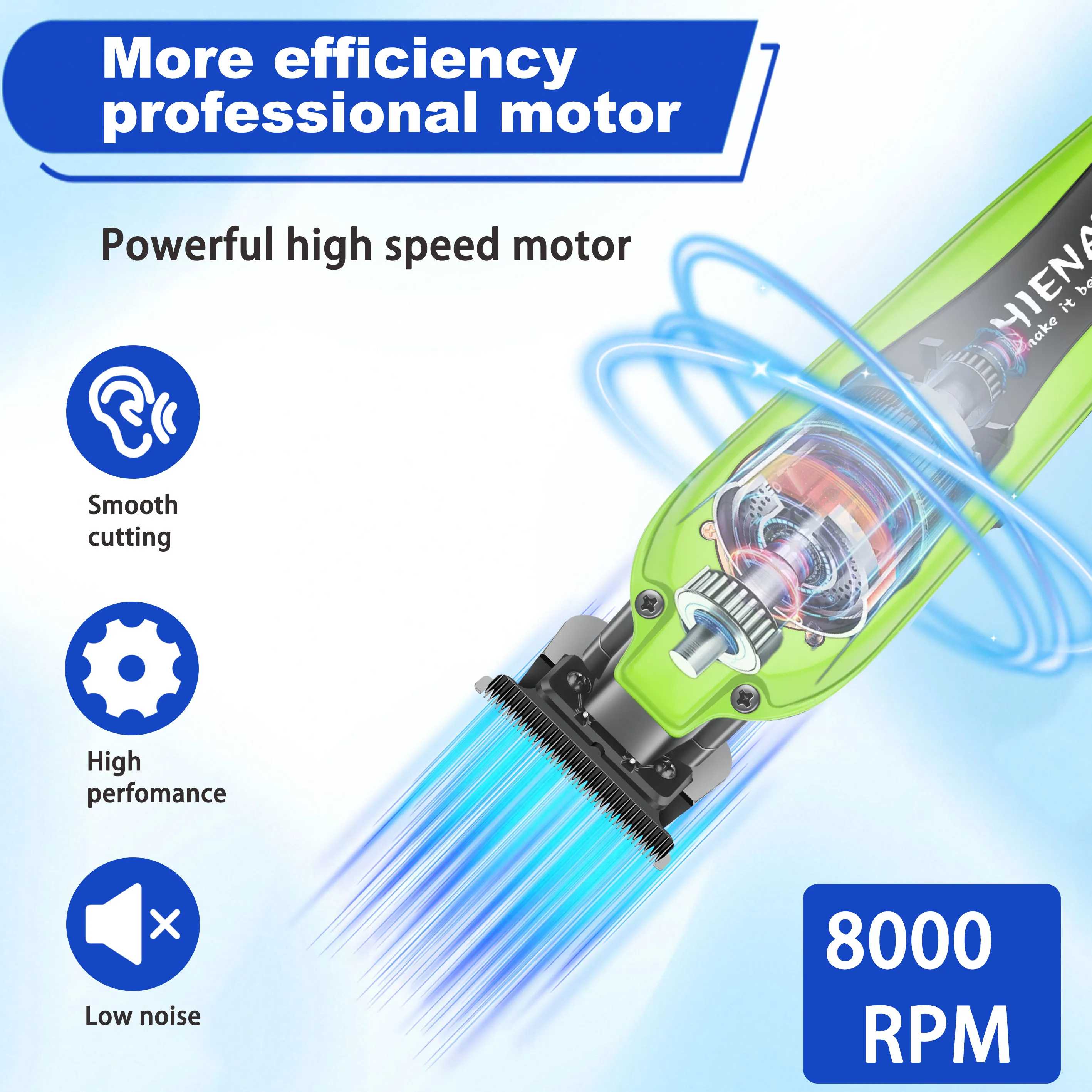 HIENA電動バリカン2点セット プロ用バリカン 電動トリマー 散髪仕上げ機 DLC刃 LEDディスプレイ