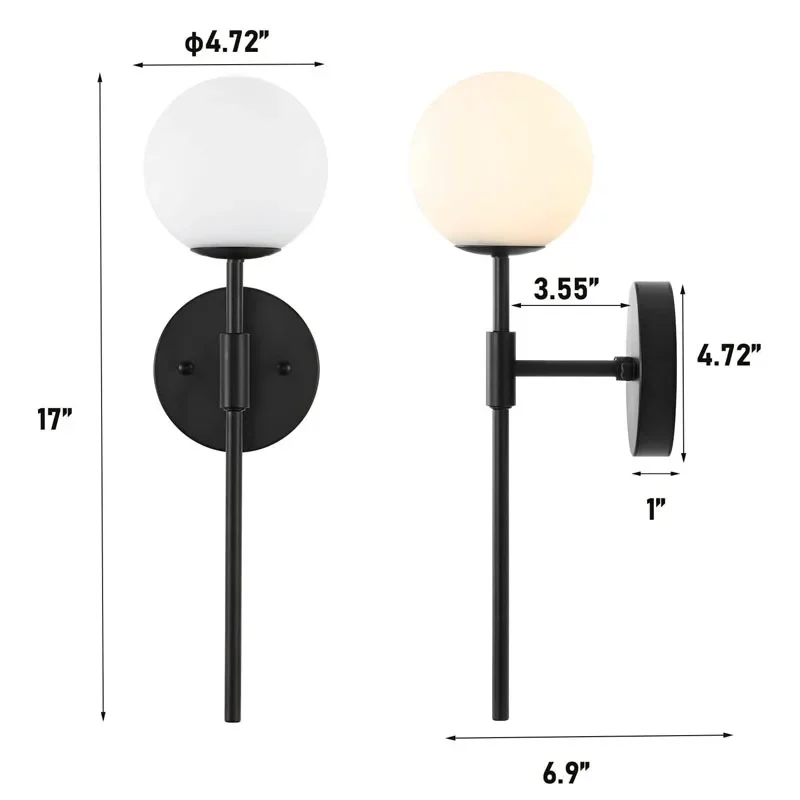Nordic Creative LED Luxury Wall lamp Living room Metal Fashion Modern Minimalist Bedside Wall light Bedroom Lighting Fixtures image 3