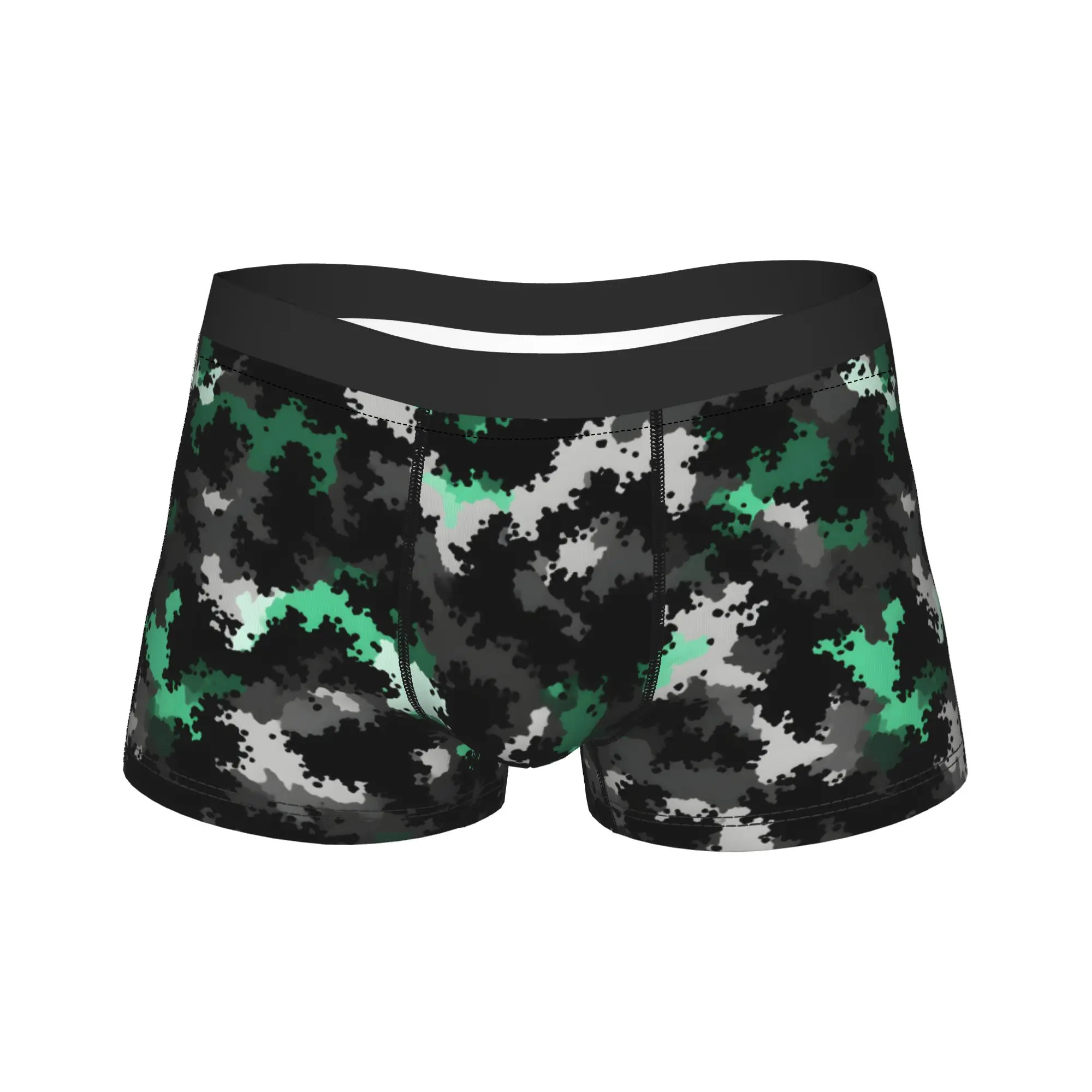 

Men's Camo Camouflage Long Underwear Sexy Boxer Briefs Shorts Panties Male Breathable Underpants Plus Size