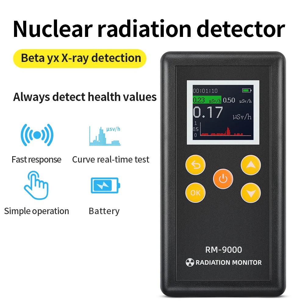 Detektor promieniowanie jądrowe X-ray γ-ray β-ray geigera licznik radioaktywności detektor osobisty dozymetr Alarm typu baterii