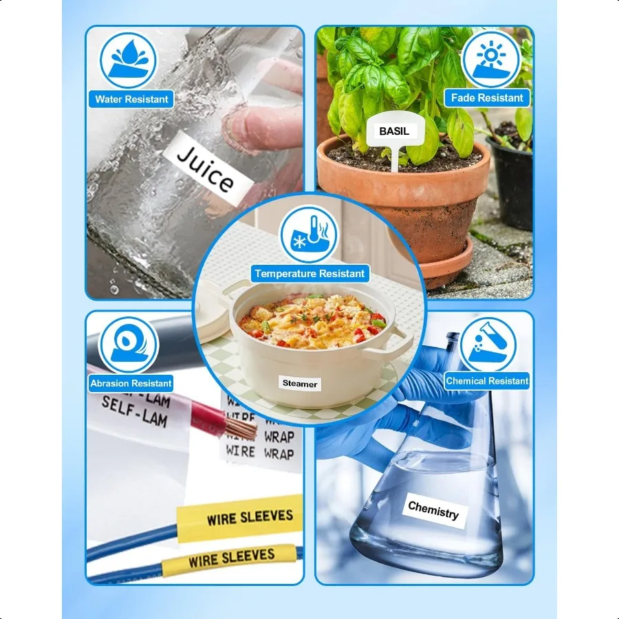 Nastro per etichettatrice da 6 pezzi Sostituisci per nastro TZe231 Tze Tz 12 mm 0,47 pollici bianco laminato compatibile con Brother P Touch Label Make