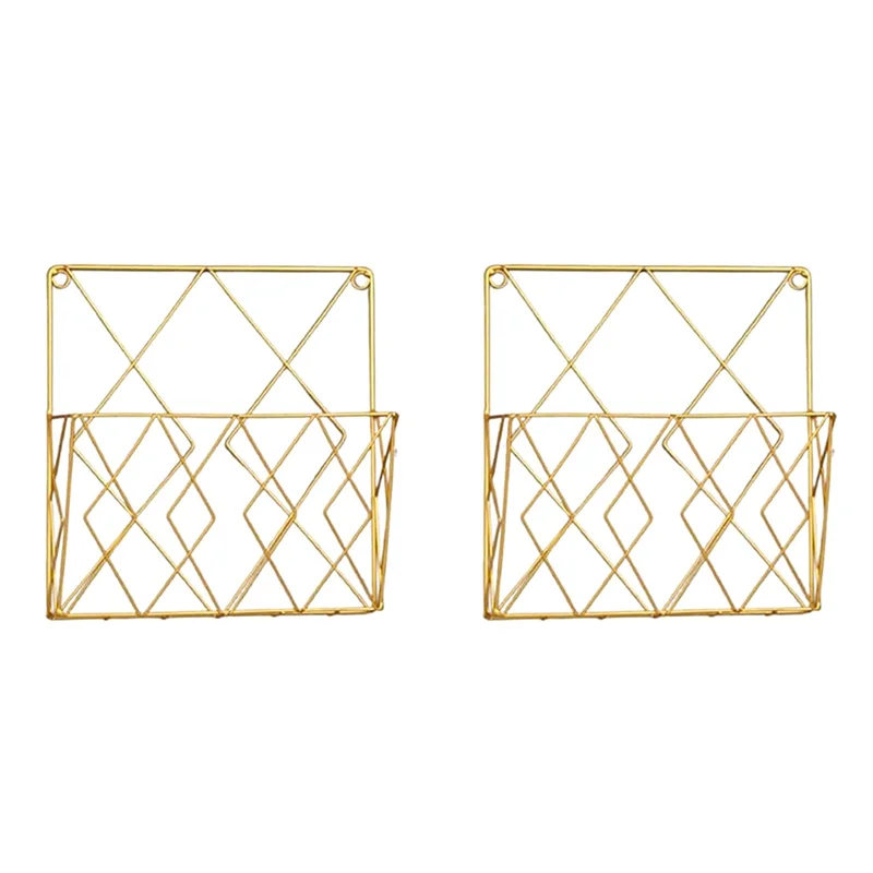 ABUL-2X Wall Mounted Bookshelf Door Hanging Organizers Wall Magazine Book Shelves Hanging Wall Files Wire Wall Book Rack-B